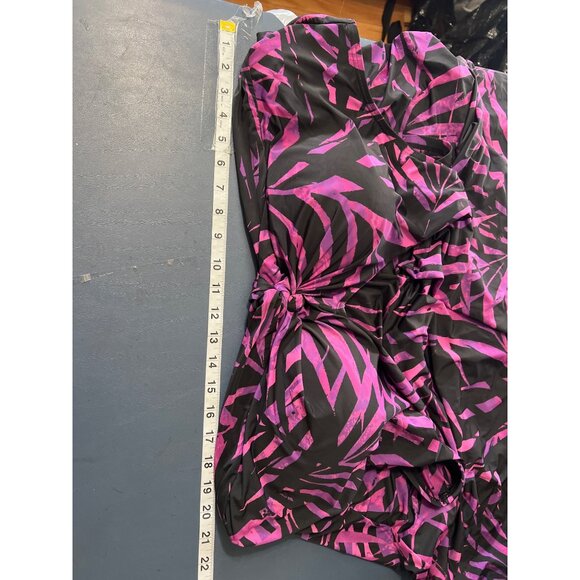 Swimsuits For All One piece Swimsuit 30 Plus Size Beach Resort Vacation Tropical - Picture 4 of 11